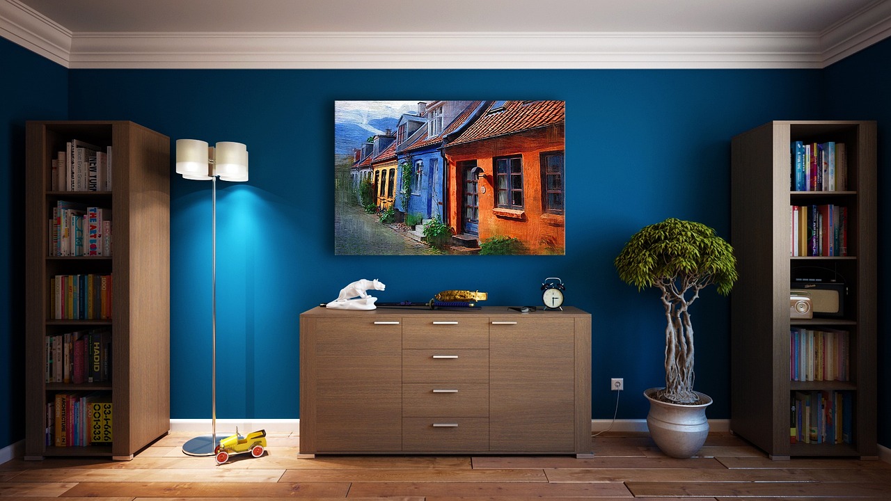 Minimalistische planteninstallatie met kleurrijke bloemen. Minimalistische planteninstallatie met kleurrijke bloemen.